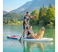 OUTSUNNY Inflatable Stand Up Paddle Board for Adults, Max Load 160KG in Blue | Size: 10ft Outsunny Blue 10ft