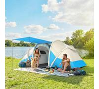 Outsunny Inflatable Tent 3000Mm Waterproof For 4 Person In Blue Blue