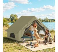 Outsunny Inflatable Tent Waterproof for 2-4 Person - Green