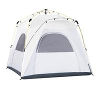 Outsunny Four Man Pop Up Tent Automatic Camping Backpacking Dome Shelter, Green