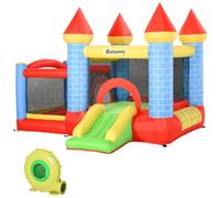 Outsunny Kids Bounce Castle Inflatable Trampoline Slide Pool Basket for Kids Age 3-10 - 3 x 2.75 x 2.1m | TJ Hughes