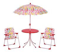 Outsunny Kids Outdoor Bistro Table and Chair Set with Adjustable Parasol