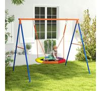 Outsunny Kids Swing Nest Swing Seat with A-Frame Structure for Outdoor Use