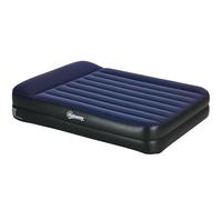 Outsunny King Inflatable Mattress with Electric Pump and Integrated Pillow