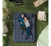 Outsunny King Inflatable Mattress with Hand Pump, Pillows, 203 x 152 x 22cm - 203L x 152W x 22Hcm