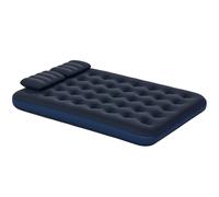 Outsunny King Inflatable Mattress with Hand Pump, Pillows, 203 x 152 x 22cm, Blue