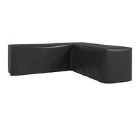 Outsunny L-Shaped Garden Furniture Cover Oxford Fabric Corner Sofa Cover 250 X 250 X 79Cm In Black Black