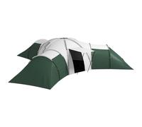 Outsunny Large Camping Tent with 3 Bedroom, Living Area and Porch for 6-9 Man
