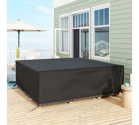 Outsunny Large Garden Set Square Cover Outdoor Furniture Waterproof Resist Fade - Black - Oxford, PVC coating - 230cm x 230cm x 70cm