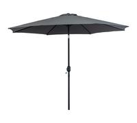 Outsunny Large Garden Umbrella, Weatherproof Outdoor Sun Shade With Crank Handle for Balcony and Garden, Dark Grey Aosom UK