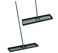 Outsunny Lawn Levelling Rake, 113 x 26 cm Lawn Leveller Lute with 169 cm Handle, Heavy Duty Garden Leveling Rake for Grass Soil Sand Yard Golf Course
