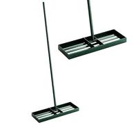 Outsunny Lawn Levelling Rake, 76 x 26 cm Lawn Leveller Lute, Heavy Duty | 169 cm Handle, Garden Leveling Rake, for Grass Soil Sand Yard Golf Course