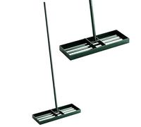 Outsunny Lawn Levelling Rake, 76 x 26 cm Lawn Leveller Lute with 169 cm Handle, Heavy Duty Garden Leveling Rake for Grass Soil Sand Yard Golf Course