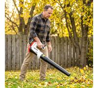 Outsunny Leaf Blower Cordless with 4000mAh Battery & Charger - Cordless Leaf Blower - 97L x 11W x 21.5H cm - White