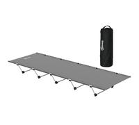 Outsunny Lightweight Camping Bed, Aluminium Portable Camp Cot Sleeping Bed w/Strong Support 150kg and Carry Bag for Outdoor Overnighter Camping, Hiki
