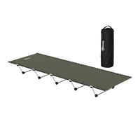 Outsunny Lightweight Camping Cot Portable Compact Sleeping Bed w/ Carry Bag, Green