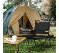 Outsunny Lightweight Portable Folding Chair for Camping, Fishing, Black