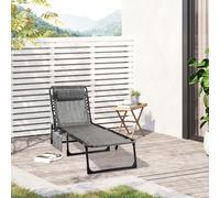 OutSunny Mesh Fabric, Steel Lounge Chair 84B-812V70 Mixed-grey