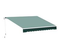 Outsunny Manual Retractable Awning 2.5X2 M-Dark Green