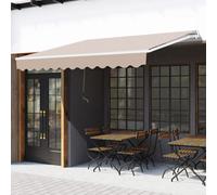 OUTSUNNY Awning Canopy Manual Retractable Porch Sun Shade Outdoor Shelter 3 x 2m in Beige Outsunny Beige