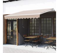 Outsunny Manual Retractable Awning Garden Shelter Canopy 3 x 2m Beige