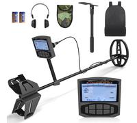 Outsunny Metal Detector for Adults and Beginners, Gold Detector with Higher Accuracy IP68 Waterproof Coil, 5 Professional Modes