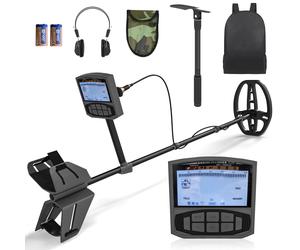 Outsunny Metal Detector for Adults and Beginners, Gold Detector with Higher Accuracy IP68 Waterproof Coil, 5 Professional Modes