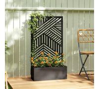 Outsunny Metal Garden Bed For Garden With Trellis, Raised Garden Bed
