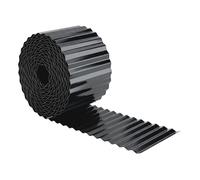 Outsunny Metal Garden Edging Border, 8 in x 21.3 ft Corrugated Heavy Duty Galvanised Steel Lawn Edging, Flexible DIY Landscape Border for Flower Beds, Tree Surrounds, Dark Grey