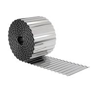 OUTSUNNY Metal Lawn Edging Border, Garden Edging in Silver Outsunny Silver