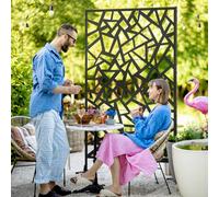 Outsunny Metal Garden Partition Screen Decorative Outdoor Divider w/Screws