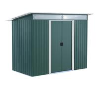 Outsunny 8.5 X 4ft Garden Shed Storage Tool Organizer with Sliding Door Vent Gre