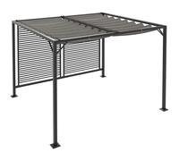 Outsunny Metal Pergola Sun Shelter Retractable Canopy - UV Cut