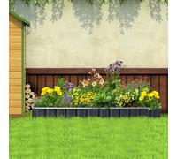 Outsunny Metal Raised Garden Bed No Bottom DIY Large Planter Box w/ Gloves