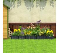 Outsunny Metal Raised Garden Bed No Bottom Diy Large Planter Box W/ Gloves