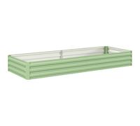 Outsunny Metal Raised Garden Bed Planter Box Outdoor Planters for Growing Flowers, Herbs, Green, Light Green