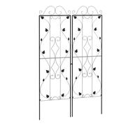 Outsunny Metal Trellis Set: Leaf Design Plant Support Frames, Outdoor Use Aosom UK