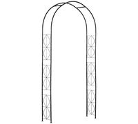 Outsunny Metal Vintage Garden Arch Lawn Arbor Trellis Rose Plant Climbing Rack