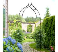 Outsunny Metal Vintage Style Garden Arch Lawn Arbor Trellis Climbing Plant Rose