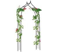 Outsunny Metal Vintage Style Garden Arch Lawn Arbor Trellis Climbing Plant Rose