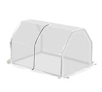 OUTSUNNY Mini Greenhouse Grow House PVC Cover Steel Frame 99 x 71 x 60cm in White | Size: 99 x 71 x 60 cm Outsunny White 99 x 71 x 60 cm
