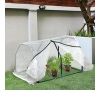 Outsunny Mini Greenhouse Grow House Steel Frame White 99 X 71 X 60Cm