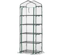 Outsunny Mini Greenhouse Outdoor Flower Stand PVC Cover Portable 69 x 49 x 193cm | TJ Hughes