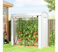 OUTSUNNY Mini Greenhouse, Portable Indoor Outdoor Green House with Mesh Windows in White | Size: 2000mm x 2000mm Outsunny White 2000mm x 2000mm