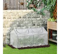 Outsunny Mini Greenhouse Small Plant Grow House W/ Windows For Outdoor In White