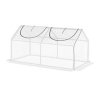 Outsunny Mini Greenhouse Small Plant Grow House W/ Windows For Outdoor In White White