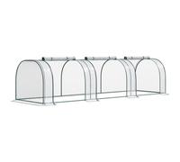 Outsunny Tunnel Greenhouse w/ Zipper Doors, Green