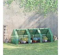 Outsunny Mini Greenhouse Garden Planter Zipper Doors Portable 270 x 90 x 90cm