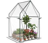 Outsunny Mini Tomato Greenhouse 90x90x145cm Clear Cover Two Zipped Doors