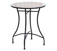 Outsunny 60cm Mosaic Round Bistro Table, Black